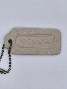 Coach Vintage Leather One Side Bone Hangtag 2.25"